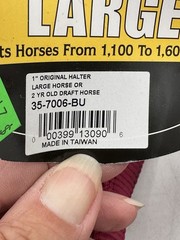 Weaver 1” Original Halter 35-7006-BU Large Horse 1100-1600 Burgundy New Tags
