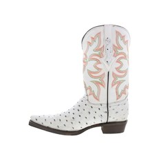 Dingo Outlaw DI-115 Mens White Leather Pull On Cowboy Western Boots 9
