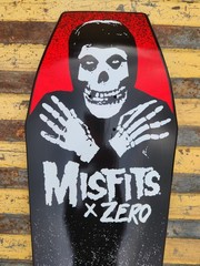 Zero Skateboards x Misfits Coffin shape skateboard deck 1st run Limited to 300