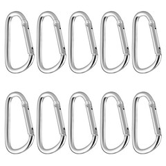 10 PCS Stainless Steel Carabiners Spring Snap Hooks Heavy Duty Keychain Clip NEW