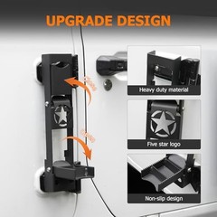 Door Hinge Step Aluminum Alloy Folding Foot Peg for 2018-2026 Jeep Wrangler JL