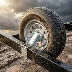 Heavy Duty Spare Tire Carrier Mount Bracket for Utility Boat Trailer Wheel