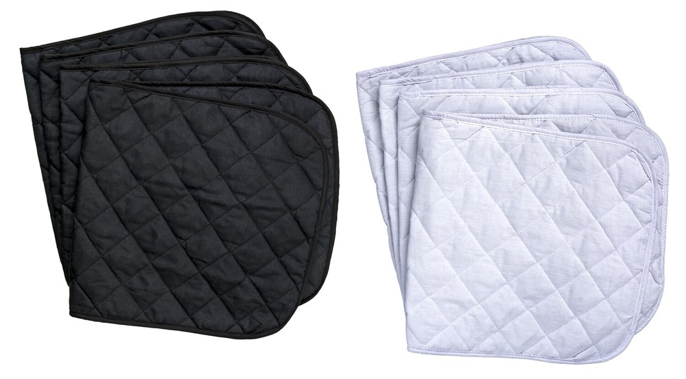 Cotton Quilted Horse Leg Wraps – Set of 4 – 12″, 14″, 16″ – Black or White