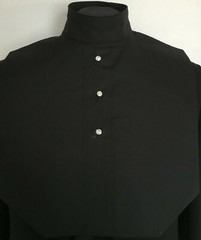 English Hunt Seat Ratcatcher Black Show Bib Dickie with AB Buttons