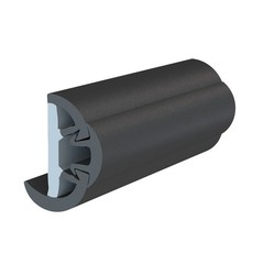 TACO SuproFlex Rub Rail Kit w/Flex Vinyl Overlay Insert – 2″H x 1-1/4″W x 60’L –