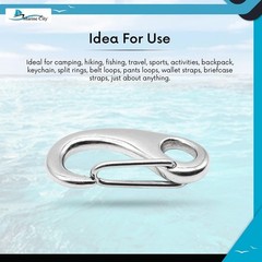 MARINE CITY 2-1/2″ Egg Shaped Snap Hook 316 Stainless Steel for Key chain