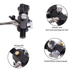 TUXING 4500PSI PCP Air Tank 1.1L Carbon Fiber HPA Tank with Dual Gauge Regulator