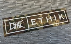 ETHIK Skateboard Glossy Promo Sticker Surfing Surf Skating CLOTHING GEAR CAMO