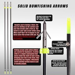 Bow Fishing Bowfishing Kits – Archery 40 LBS Recurve Bow Kit with Durable Fishin