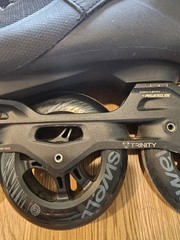 Powerslide Swell PS Triple Black 110 Inline Skates Trinity Sizes M9, W10 Used