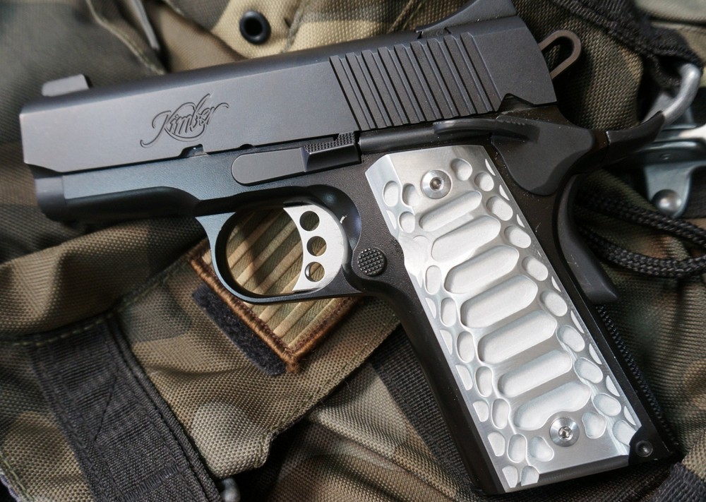 1911 Compact Officer Grips Colt kimber Defender Brushed «Cobra «