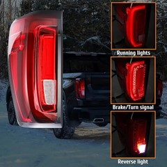 LED Tail Light Assembly Compatible with 2019-2024 GMC Sierra Left Driver Side