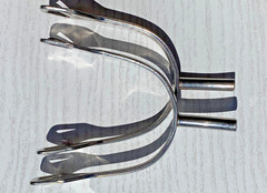 Herm Sprenger 40 mm Long Neck Spurs w/ Balkenhol Fastening Dressage Equestrian