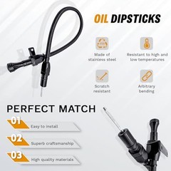 700R4 4L60E 4L80E Trans Flexable Stainless Braided Hose Dipstick Compatible