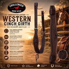 Horse Western Basket Weave Tooled Leather Rear Flank Saddle Cinch Billets 9779BR