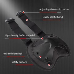 4X Tactical Military Army Elbow & Knee Pads Airsoft Paintball Sports Protection