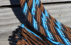 1/2″ Alpaca Mecate 6 x 22′ – Chestnut/Turquoise/Black