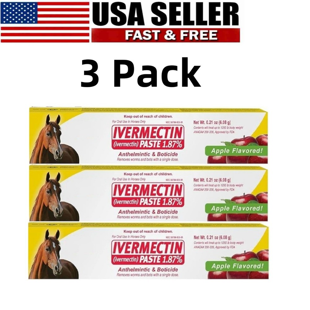 Apple Equine Paste 3-Pack – Fresh exp 1/2028, Low Price, Easy Application, New