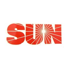 SUN Streetwear Logo Sticker Red Sunburst Graphic Skate Surf Fashion Decal