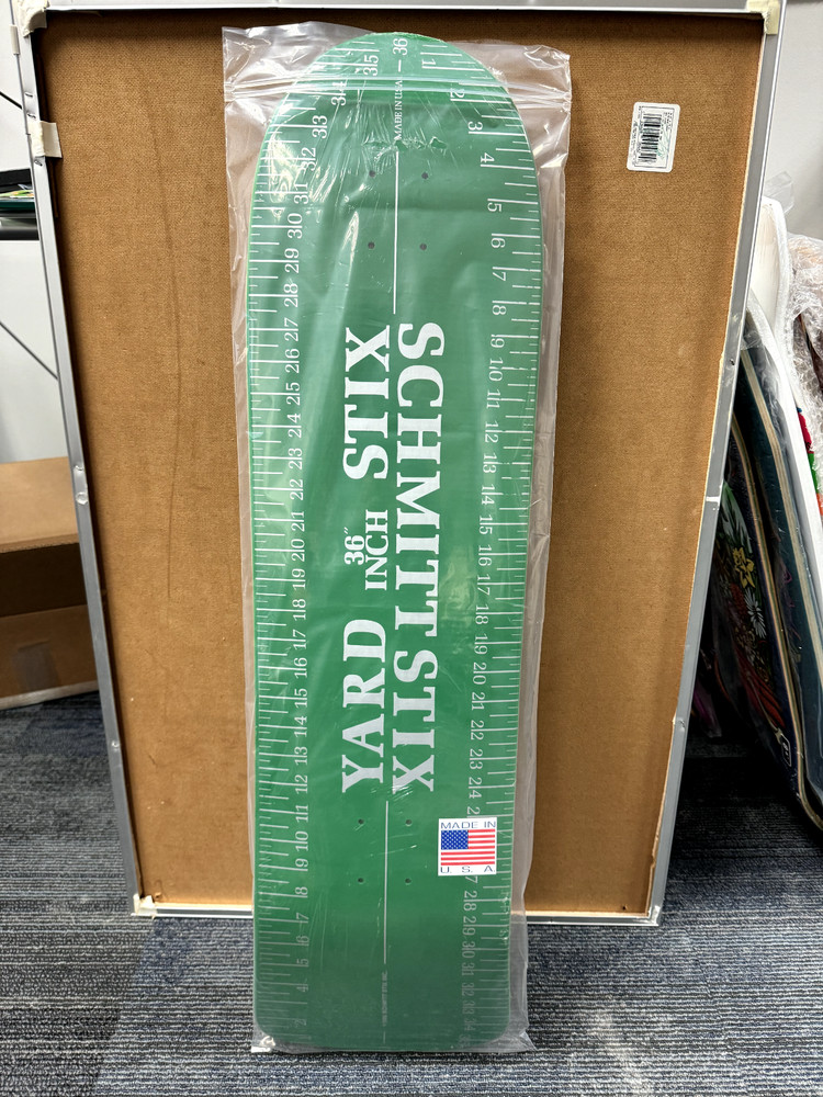 Vintage Schmitt Stix Yard Stick Skateboard Deck Green Reissue New In Shrink
