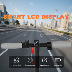 Electric Scooter with Seat, 8.5″ Folding Commuter E-Scooter for Adults, 350W Mot