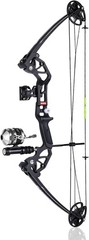 Bowfishing Bow Kit with 3 Arrows 15-45 LBS Draw Length 18″-29.5″, Fishing Ree…