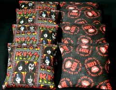 KISS ROCK AND ROLL MUSIC PARTY LOVE BITES Cornhole Bean Bags 8 Aca Regulation