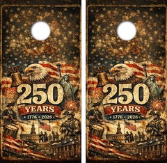 Americas 250 Anniversary Cornhole Board Wrap LAMINATED Decal Vinyl Sticker #5032