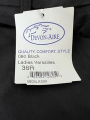Devon Aire Ladies Versailles Breech Black 36R Riding Pants