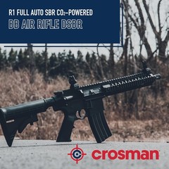 Crosman R1 Full Auto .177 Cal Air Rifle CO2 BB Gun + Red Dot Sight, BBs & 10 CO2