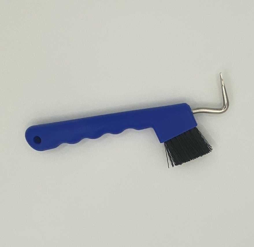Blue Handle Horse Hoof Pick with Brush, Hoof Pick Type, MPN Does Not Apply