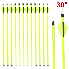 12Pcs 28/30/32″ Carbon Arrows Spine500 For Compound & Recurve Bow Hunting Target