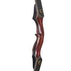 60″ Takedown Recurve Bow Left Hand 25-50lbs Wooden Riser Bow Outdoor Shooting