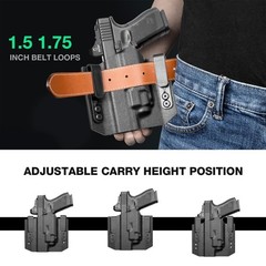 WARRIORLAND OWB Kydex Holster w/Optic Cut, Compatible with Glock 17/19 Gen3-5…