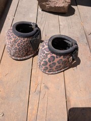 Classic Equine No Turn Bell Boots Cheetah Size Medium