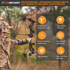 30-70LB Camo Archery Hunting Compound Bow for Adult Right Hand 310FPS Shooting