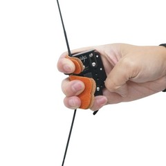 SAS Elite Aluminum Suede and Leather Finger Tab Archery Recurve Bow Range Guard