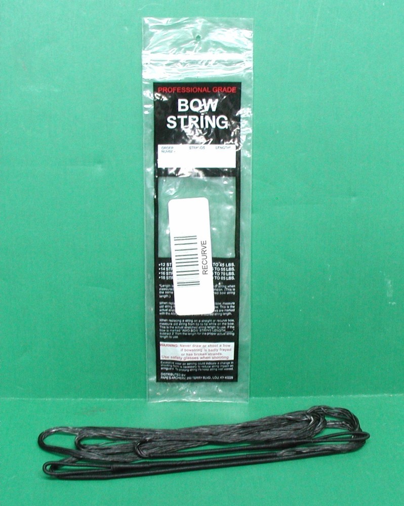 New Papes Professional Grade Recurve or Longbow String – 65″ AMO 16 st B-50