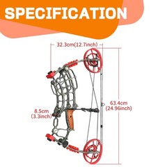 25 30 Inch 30 55lbs Adjustable Compound Bow Set Hunting Archery Target Shooting