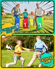 Eocolz Carnival Game Set Sack Race Egg Spoon 3-Legged Race Bands