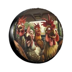 Funny Print Spare Tire 17″ for tire diameter 31.49″-32.67″/80-83cm Chicken
