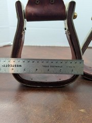 Vintage Diablo USA Silver Plated Overlay Western Saddle Stirrups Engraved Pair