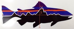 PATAGONIA Trout Decal Sticker – Water-Resistant * 6.6 in. x 2.5 in.
