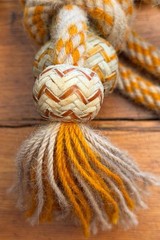 Cowboy Handmade 24 X 48 Plait 5/8″ AMBER ALL- RAWHIDE HACKAMORE By Jimmy Flores