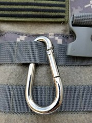 3″ x 1 7/16″ Spring Back Zinc Plated Metal Carabiner: 2pcs per pack – USA stock