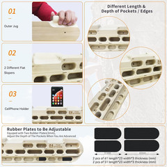 Rock Climbing Fingerboard Training Station – Door-Mounted Hangboard & Pull-Up Ba