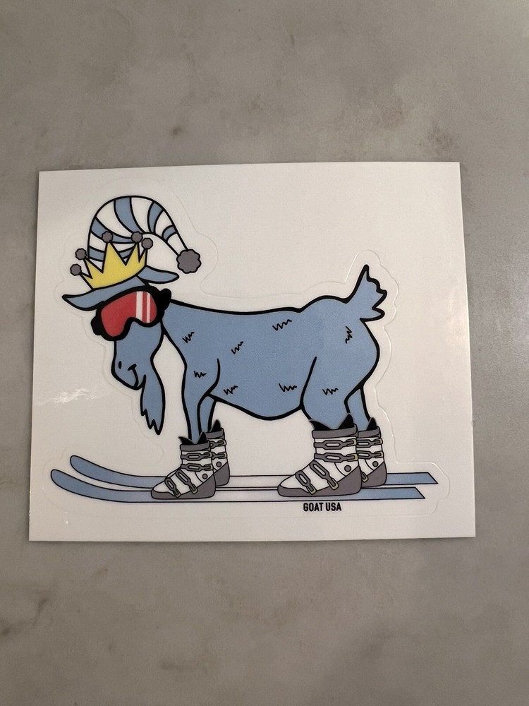 GOAT USA Skier Goat Sticker. Single Sticker. Brand New.