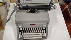 Vintage 1950s Royal FP Manual Desktop Typewriter Grey Magic Margin Restorers