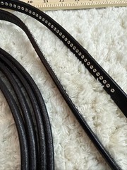 Weaver Back In Black Split Reins 5/8”x8’ New