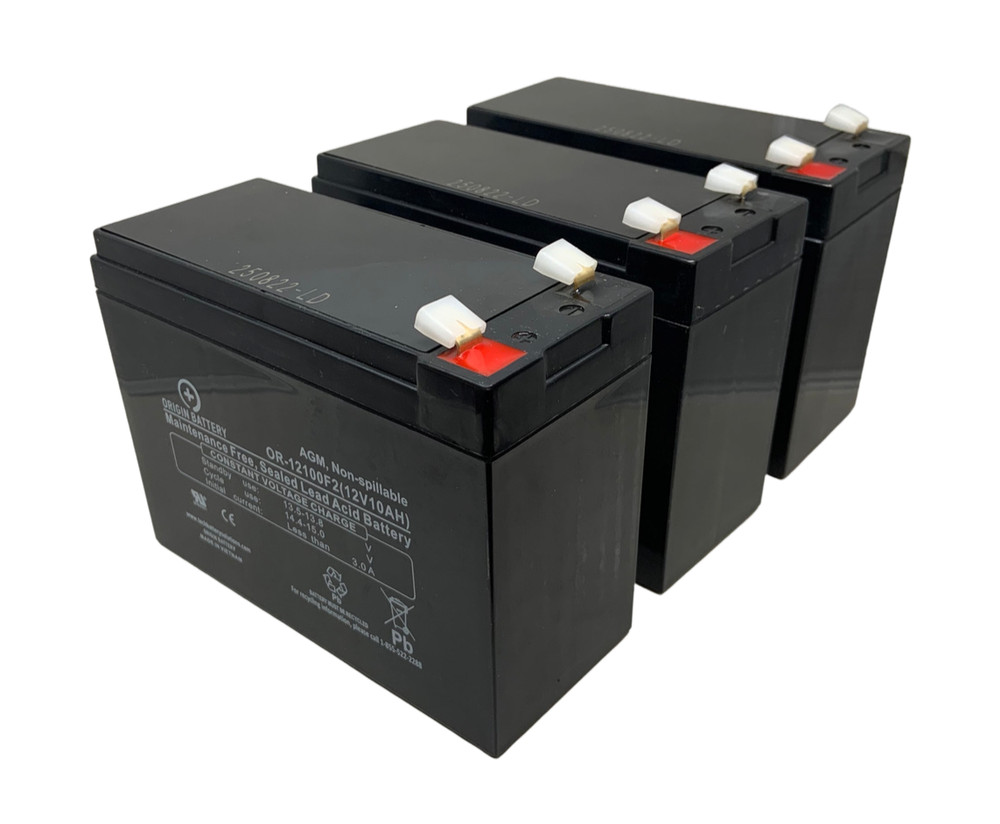 Minimoto Dune Buggy Battery Kit – 3 Pack 12V 10AH SLA AGM w/1 Year Warranty